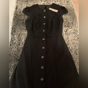 J Crew Black Button-Down Dress